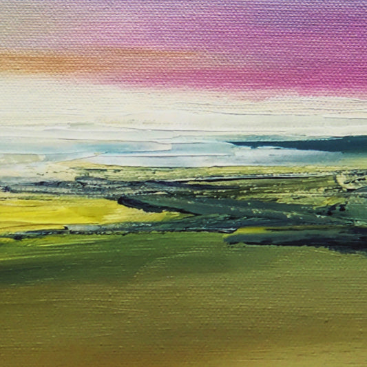 Sunset over the Beach | Abstract Painting | Landscape Art Prints | Unique Wall Art Print | Shelf Decor and Accents | Beach Walk | Missy Monson | 8x10