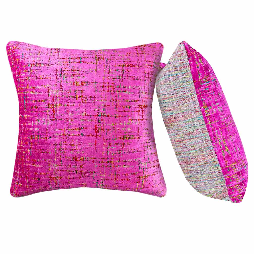 Hot Pink Throw Pillow Fuchsia Velvet Cushion Cover 20x20