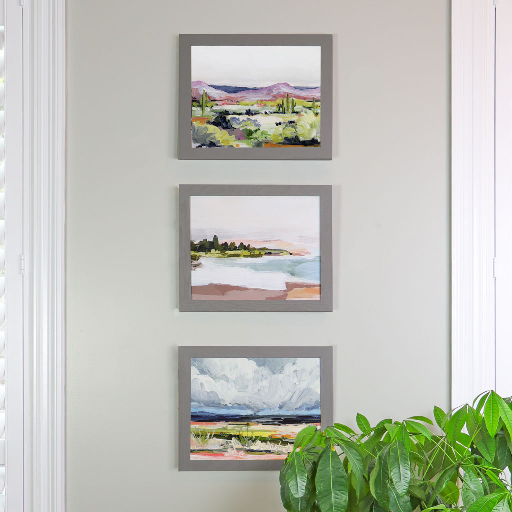 Super Bloom | Floral Desert Art Print | Colorful Landscape Painting Sky and Lush Desert | Decorative Wall Art | Laurie Anne