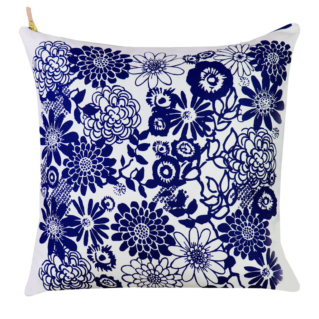 Blue Flowers | Planter | Throw Pillow | Spring Flowers | Pillow | Throw Pillow Covers | Farmhouse Throw Pillows | Flower Bed Decor | Pillows