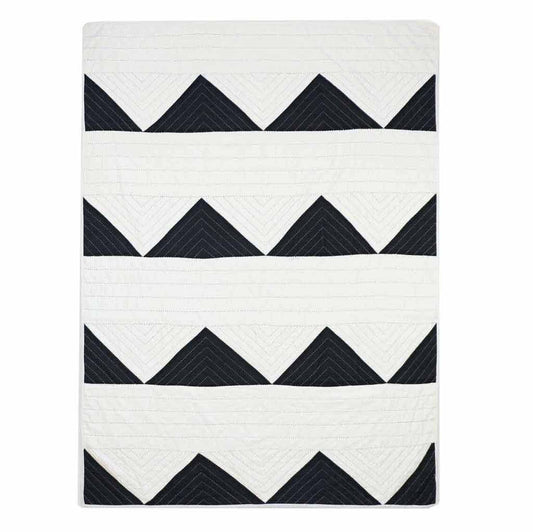 Black and White Quilted Throw Blanket Anchal Throws & Blankets.
