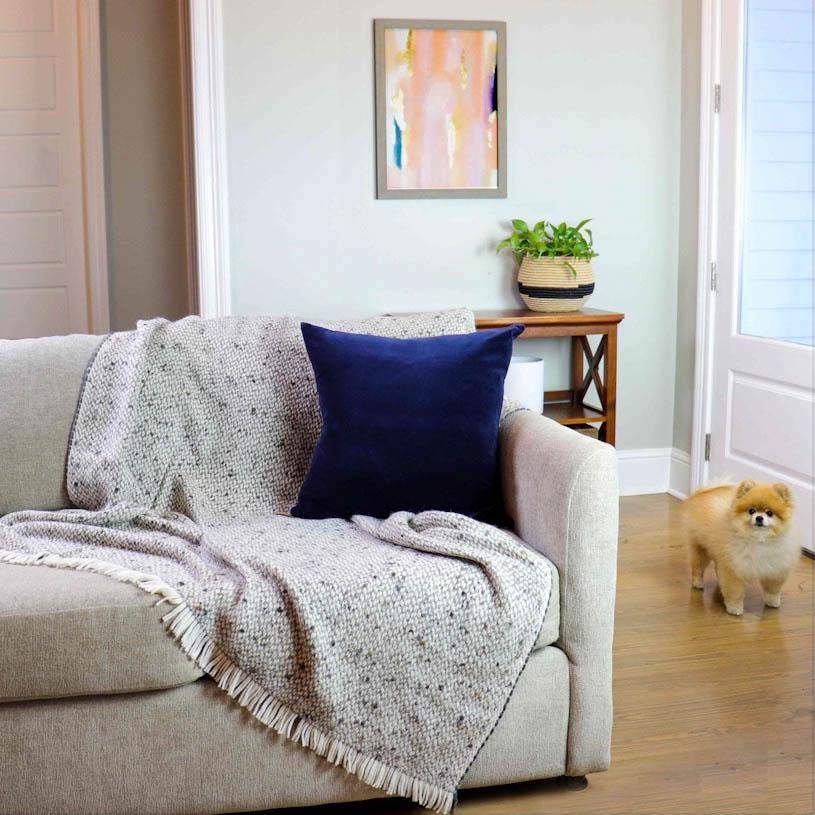 Black Striped Indoor Planter Basket 10x9" Amsha Decorative Baskets.