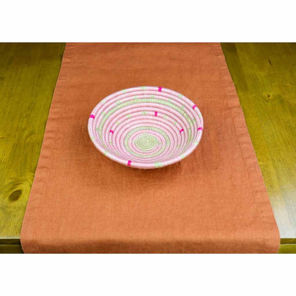 Burnt Orange Table Runner Linen Tales Kitchen Decor.