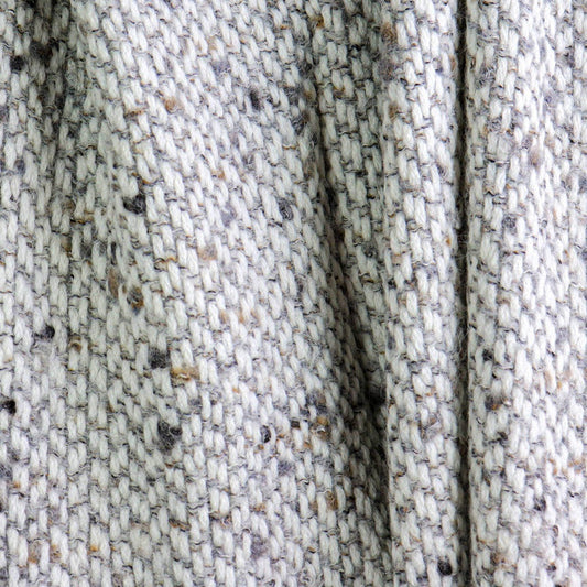 Grey Woven Alpaca Throw Blanket with White Fringe | Gray Unique Alpaca Wool Throws | Soft Handmade Sustainable Decor | Bed or Couch