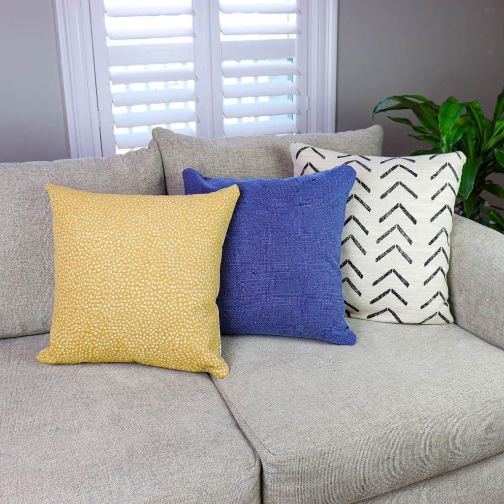 Mustard Yellow Spots Throw Pillow 20x20" - Prince & Pom