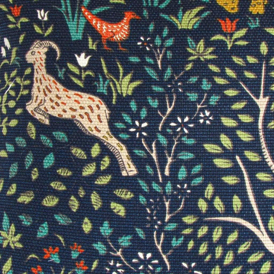 Navy Blue Woodland Animals Decorative Throw Pillows | Whimsical Forest Animals Accent Pillow Cover | 16 inch