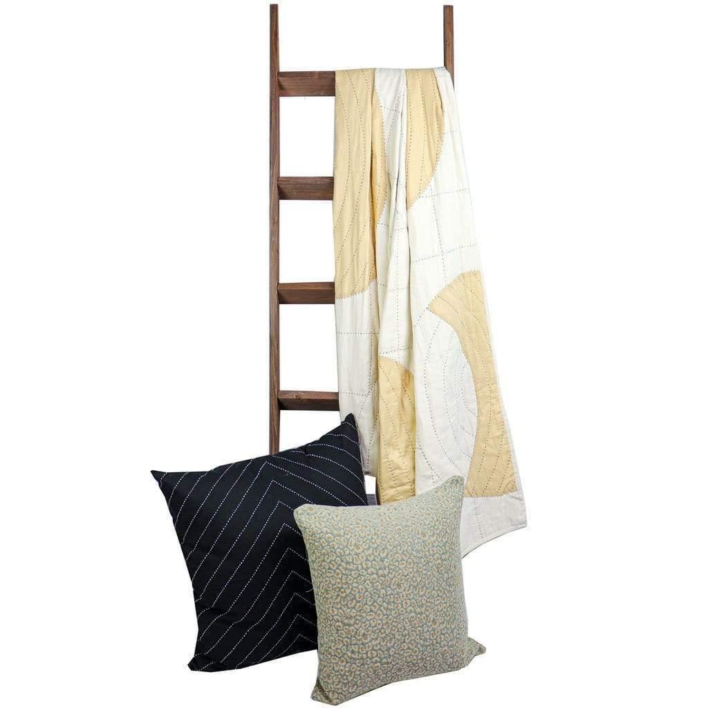 Peach and White Quilted Throw - Prince & Pom