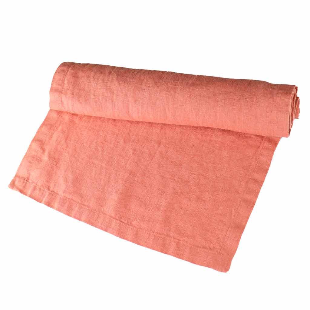 Peach Table Runner Kitchen Decor Linen Tales