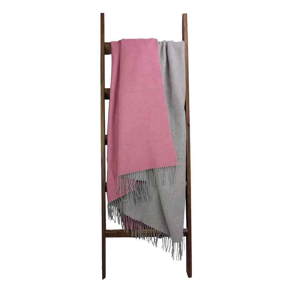 Pink And Grey Throw Blanket Linen Way Throws & Blankets.