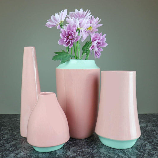 Pink Ceramic Vases Various Shape and Size Flower Vase