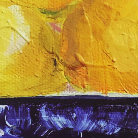 8x10 inch Lemon Art-Lemons in a Bowl Kitchen Decor-Yellow and Blue Wall Art-Framed Print of Watercolor Fruit Painting-Unique Art Print