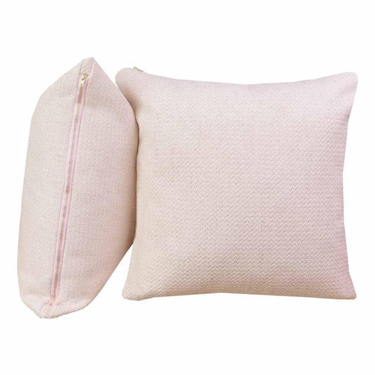 Blush Pink Tweed Decorative ThrowBlush Pink and Taupe Decorative Throw Pillow | 20x20" | Exposed Brass Zipper | Tweed Pillow Cover | Unique Decor for Living Room CouchPillow with Exposed Brass Zipper