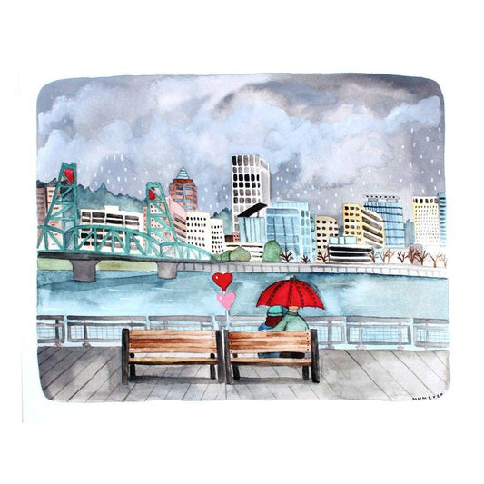 East Bank Esplanade Art Print Michele Maule