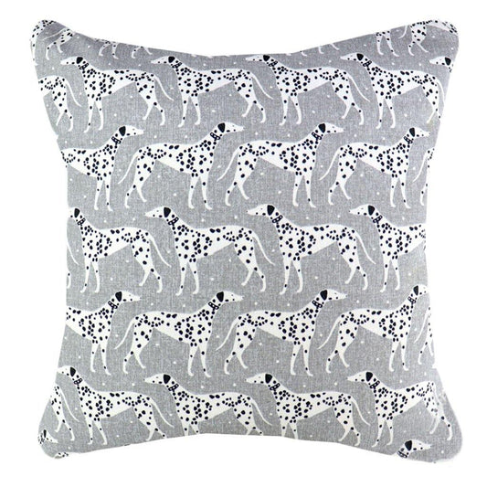 Grey Dalmatian Print Throw Pillow-20x20" Gray Dog Modern Decorative Pillow Covers-Unique Decor for Living Room Couch or Bed