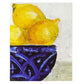 8x10 inch Lemon Art-Lemons in a Bowl Kitchen Decor-Yellow and Blue Wall Art-Framed Print of Watercolor Fruit Painting-Unique Art Print