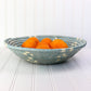 Light Blue Round Woven Bowl | Basket Wall Art Decor | Decorative Fruit Bowl | Round with Flat Back