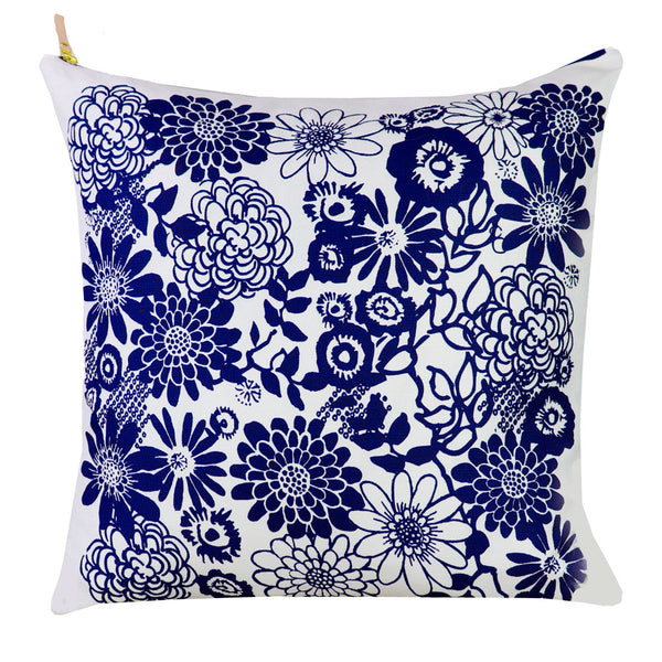 Blue Floral Pillow Cushion Covers pack of 4 – Cottonleftover