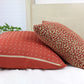 Terracotta Throw Pillow | Burnt Orange Large Pillow Cover | White Texture Cross Stitch Pattern | 22" | Organic Cotton Unique Decor | Anchal
