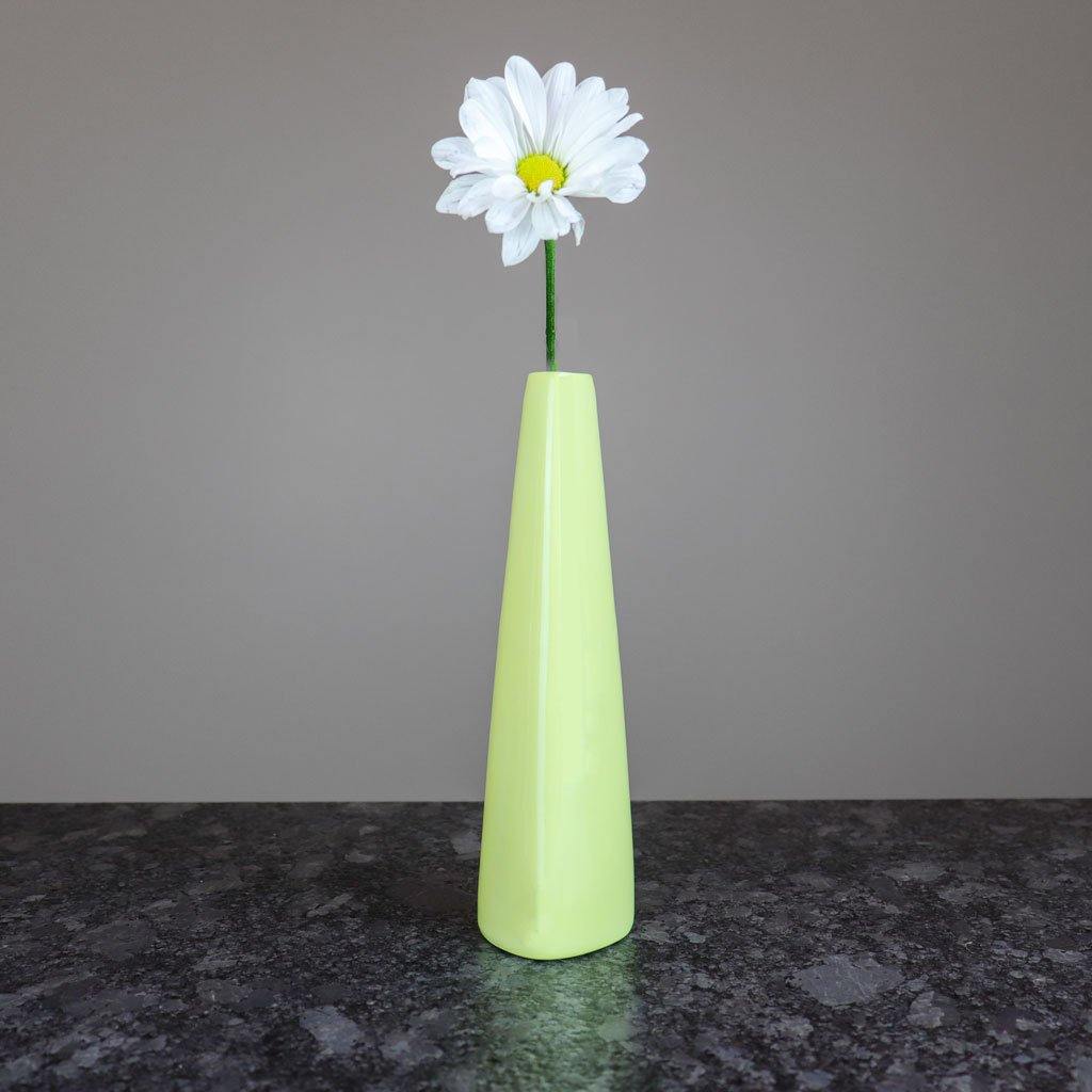 Chartreuse Ceramic Flower Vase  Tall