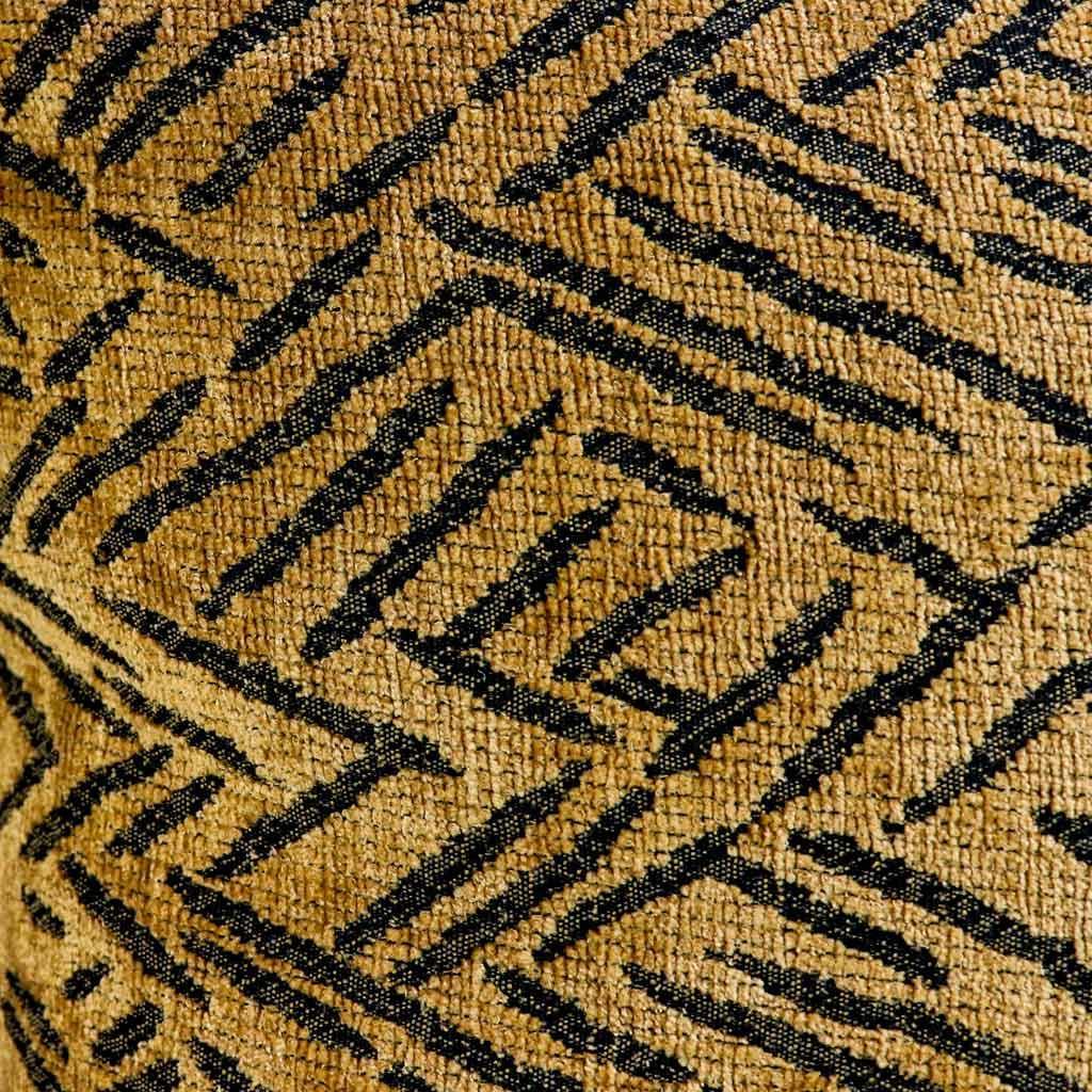 Tiger Print Throw Pillow Cover | Golden Honey and Black Decorative Throw Pillows | Jewel Tone Gold | Chenille | Animal Stripes | 20"Tiger Print Pillow | Animal Print Throw Pillow Covers | Caramel Brown and Black Chenille | Sofa and Bed Decor | 20x20"