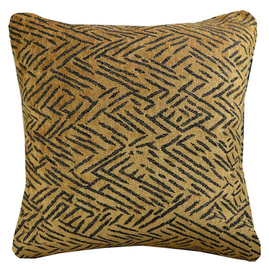 Tiger Print Pillow | Animal Print Throw Pillow Covers | Caramel Brown and Black Chenille | Sofa and Bed Decor | 20x20"