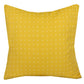 Yellow Throw Pillow | Mustard Decorative Pillow Cover | White Stitching | Anchal | Large Sofa or Bed Accent Pillow | 22"