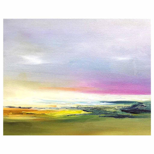 Sunset over the Beach | Abstract Painting | Landscape Art Prints | Unique Wall Art Print | Shelf Decor and Accents | Beach Walk | Missy Monson | 8x10