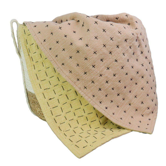 Beige & Yellow Quilted Throw Blanket Happy French Gang Throws & Blankets.
