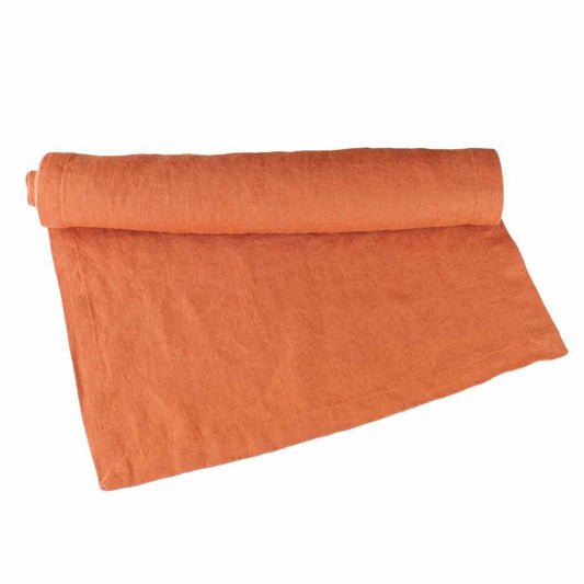 Burnt Orange Table Runner Linen Tales Kitchen Decor.