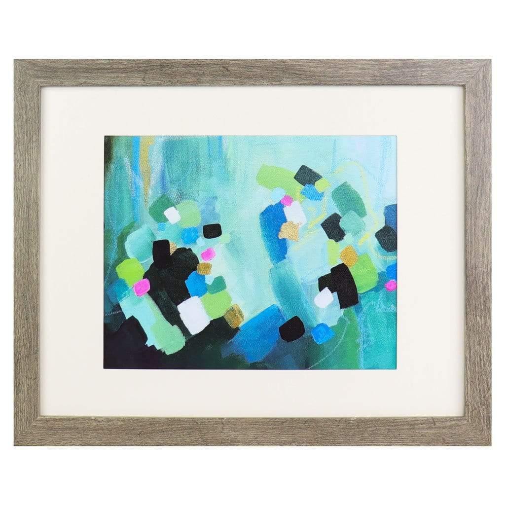 Glory Days | Abstract Art Prints | Blue, Green, Turquoise, Gold Shapes| Wall Decor | 8x10" | Missy Monson