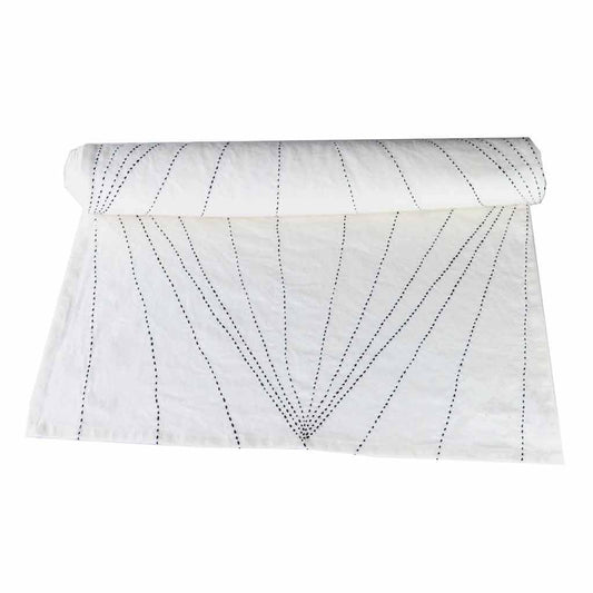 Black & White Cross Stich Table Runner - Prince & Pom