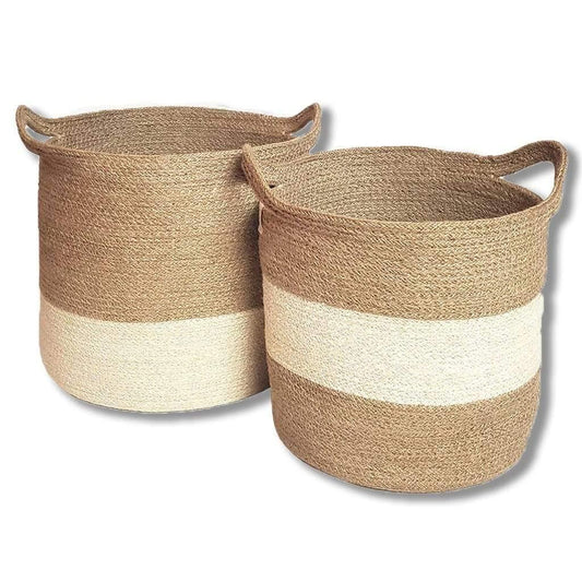 Jute Basket With Handles - Prince & Pom