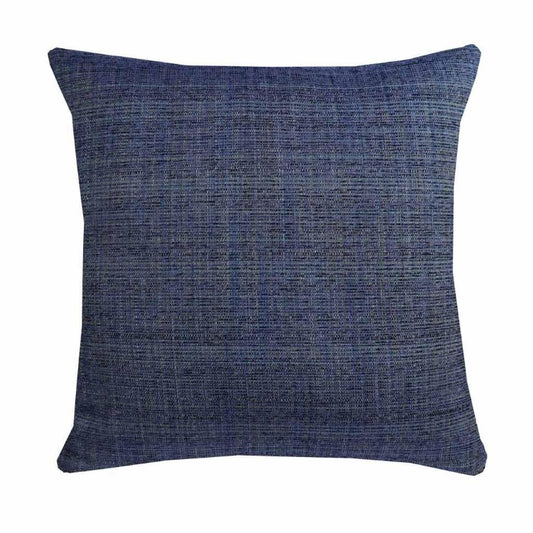 Navy Blue Throw Pillow | 20x20" | Textured Woven Decorative Pillow Covers | Dark Blue | Unique Decor for Living Room Couch or Bed