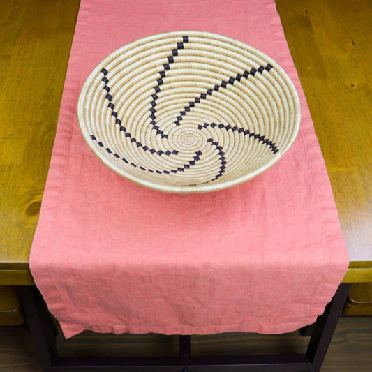 Peach Table Runner Kitchen Decor Linen Tales