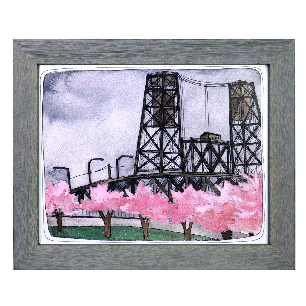Spring Time Steel Bridge  Michele Maule Art Prints.