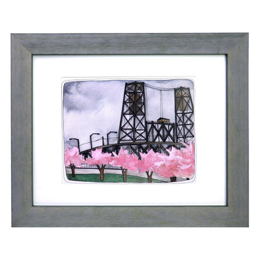 Spring Time Steel Bridge Michele Maule Art Prints.