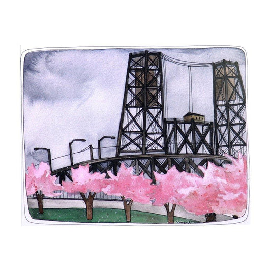 Spring Time Steel Bridge  Michele Maule Art Prints.