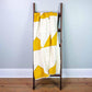 Yellow and White Quilted Throw Blanket | Geometric Print | Hand Stitched Organic Cotton Throws for Bed or Sofa | Anchal